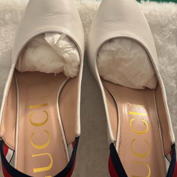 Gucci Sylvie Slingback heels sz 39.5 - Picture 3 of 6